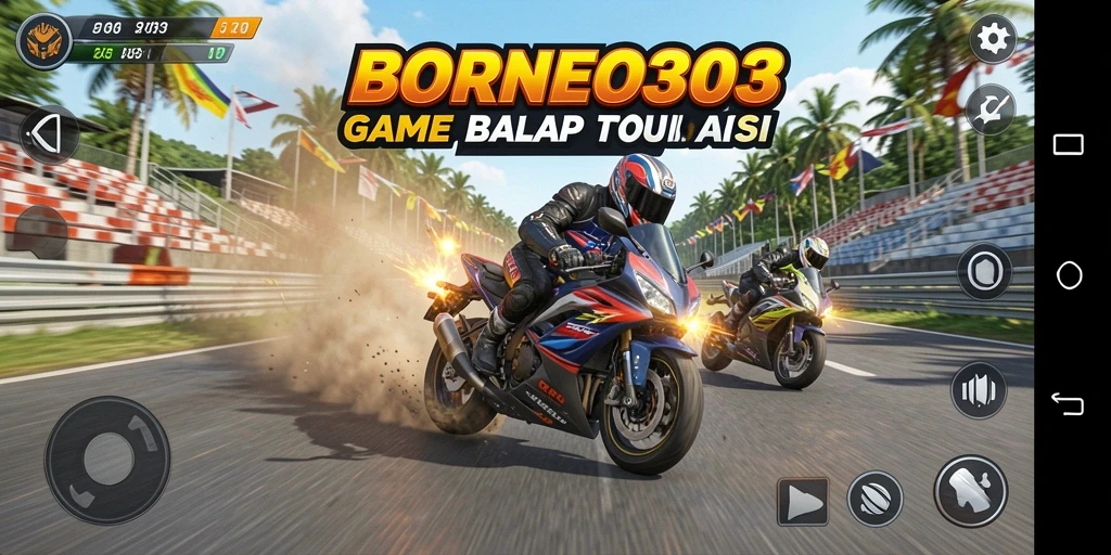 Gameplay balap motor yang seru dan mendebarkan di BORNEO303.