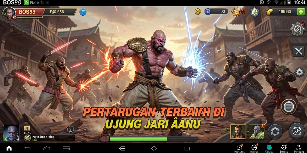 Tampilan seru dari gameplay Fighting di BOS88 yang intens dan mendebarkan.