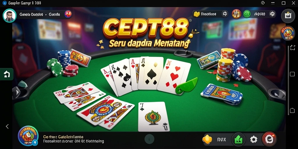 Tampilan gameplay Gaple seru di CEPAT88.