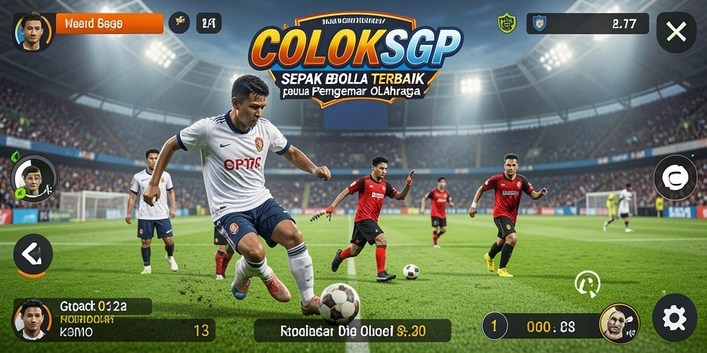 Screenshot COLOKSGP menampilkan aksi seru di lapangan sepak bola.