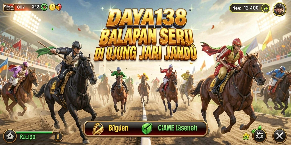 Tampilan gameplay DAYA138 yang penuh aksi dan kecepatan balapan.