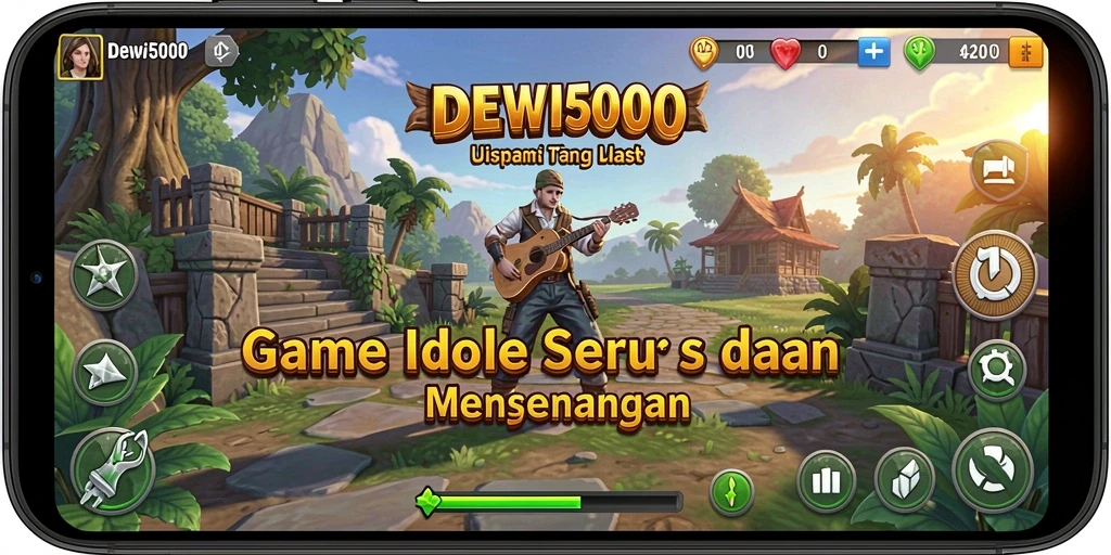 Tampilan gameplay menarik dalam DEWI5000 dengan elemen Idle.