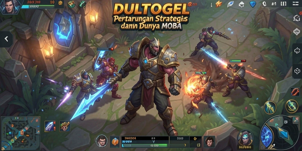 Tampilan aksi seru dari gameplay DULTOGEL di arena pertempuran.