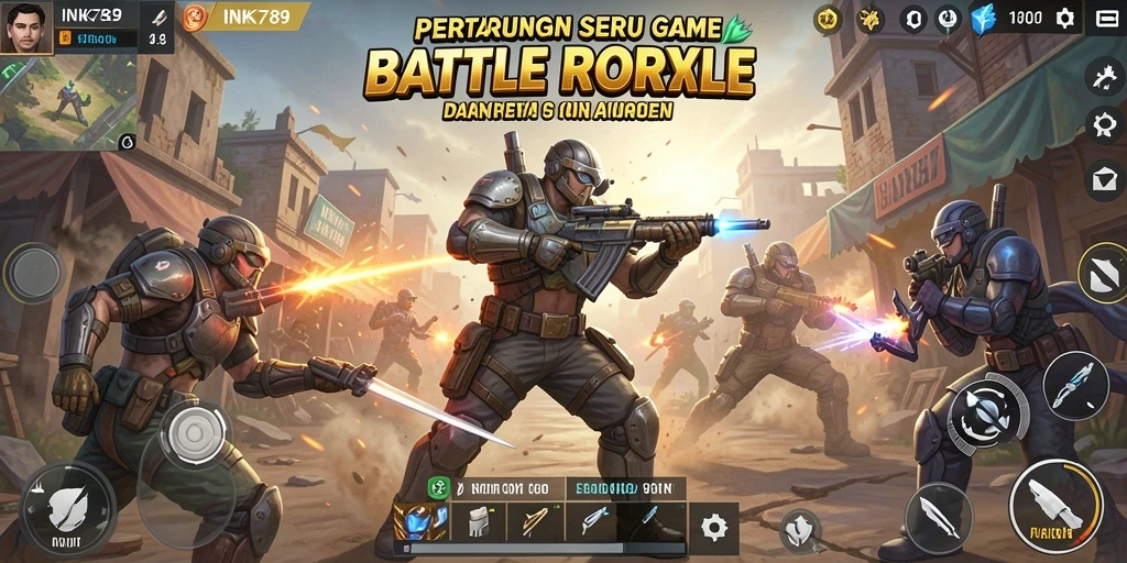 Tangkapan layar gameplay mendebarkan di INK789 Battle Royale.