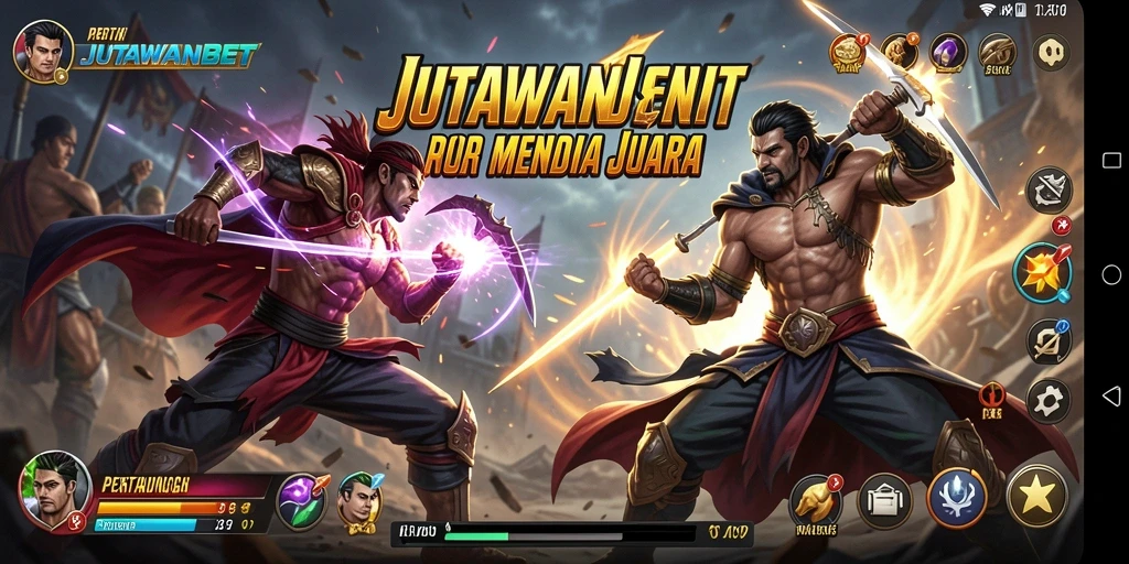 Tampilan gameplay <strong>JUTAWANBET</strong> yang intens dan mendebarkan.