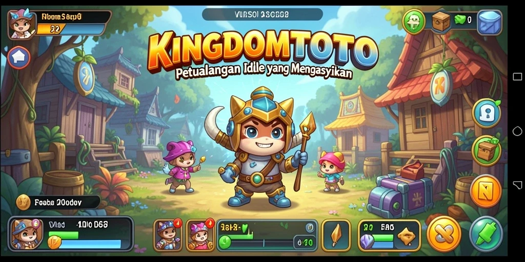Tampilan screenshot KINGDOMTOTO menampilkan gameplay Idle yang menarik dan interaktif.