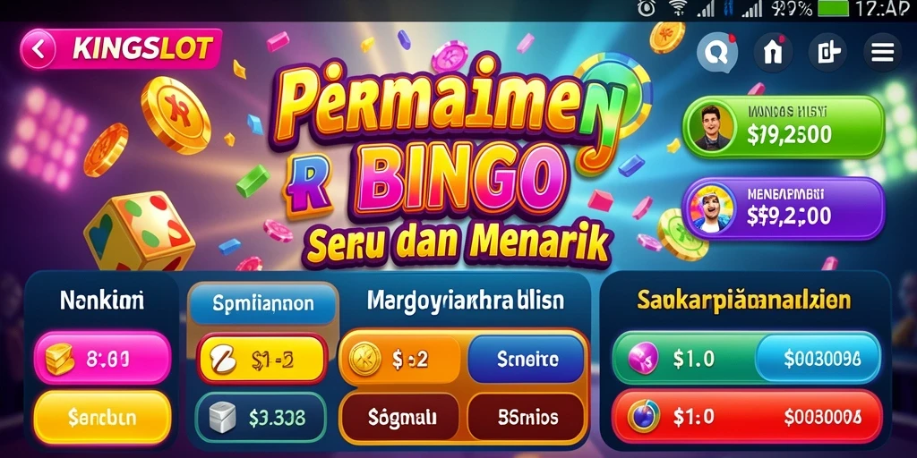 Tampilan menarik dari gameplay Bingo di KINGSLOT