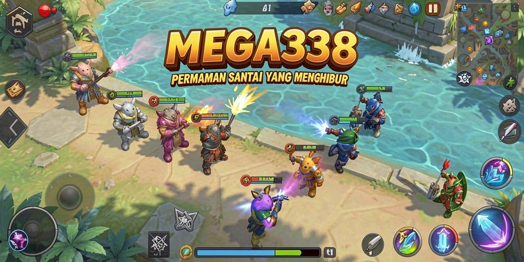 Tampilan grafis menarik dan gameplay menyenangkan di MEGA338.