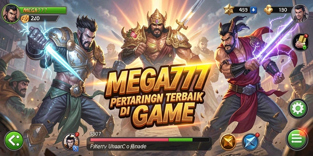 Tampilan gameplay seru dari MEGA777 yang penuh aksi pertarungan.