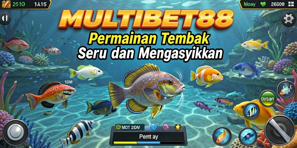 Tampilan seru gameplay MULTIBET88 dalam menangkap ikan.
