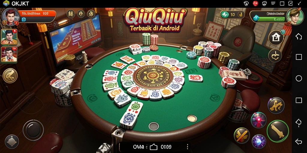 Tampilan gameplay seru dari game QiuQiu OKJKT.