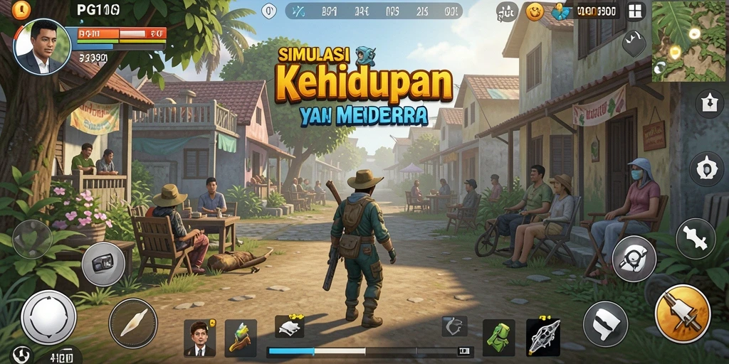Screenshot PG11 menunjukkan gameplay simulasi yang menarik dan interaksi karakter.