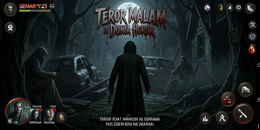 Tampilan gameplay menegangkan di dalam dunia horor SEMAR123.