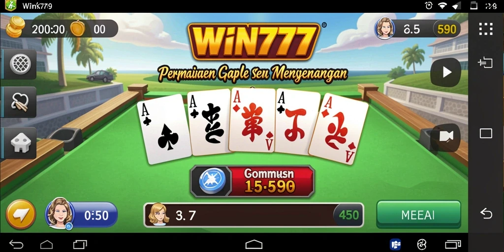 Tampilan gameplay Gaple yang menarik di WIN777.